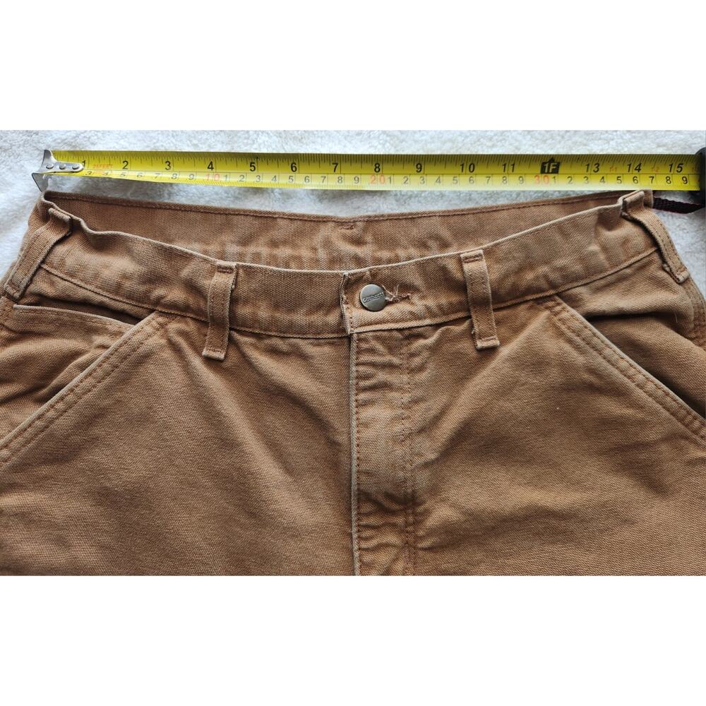 Carhartt Dungaree Fit Carpenter Pants 31x30 Brown Workwear Canvas Utility - Picture 7 of 10